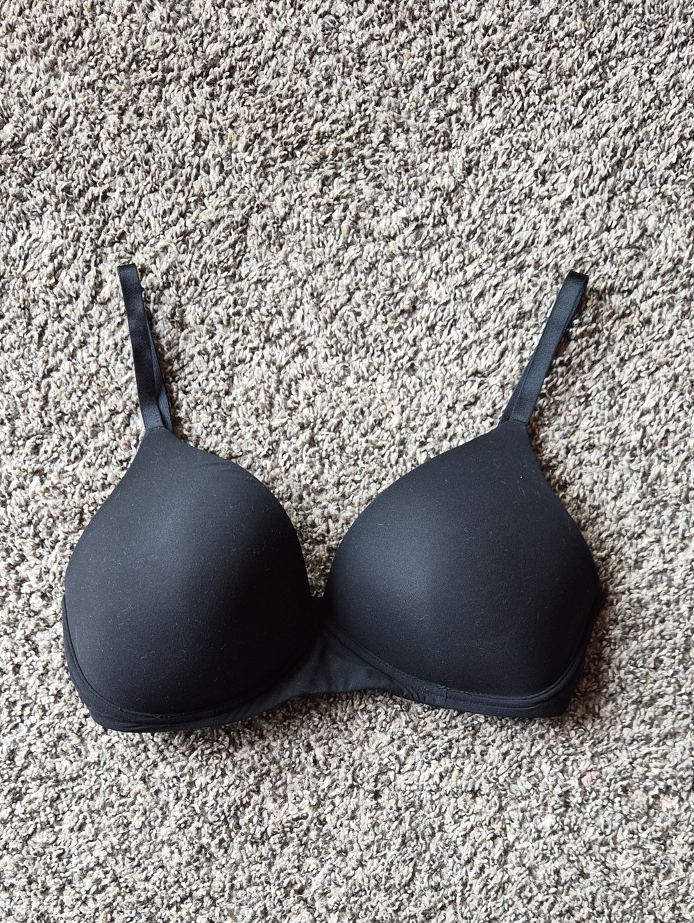 Auden Black Smooth T-Shirt Bra Size 38D